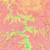 Mapa topográfico འབར་ཁམས་རྫོང་ 马尔康市, altitud, relieve