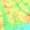 Mapa topográfico Đakovo, altitud, relieve