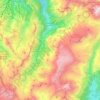Mapa topográfico Pralognan-la-Vanoise, altitud, relieve