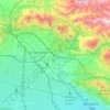 Mapa topográfico Los Angeles City Council District 7, altitud, relieve