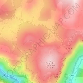 Mapa topográfico 48150, altitud, relieve