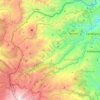 Mapa topográfico Herveo, altitud, relieve