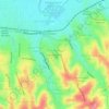 Mapa topográfico Itaim Paulista, altitud, relieve