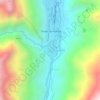 Mapa topográfico Chavin Archaeological Site, altitud, relieve