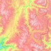 Mapa topográfico Guamote, altitud, relieve