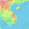 Mapa topográfico Vietnam, altitud, relieve