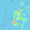 Mapa topográfico Orkney Islands, altitud, relieve