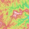 Mapa topográfico Mount Wilson, altitud, relieve