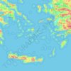 Mapa topográfico South Aegean, altitud, relieve