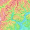 Mapa topográfico Verbano-Cusio-Ossola, altitud, relieve