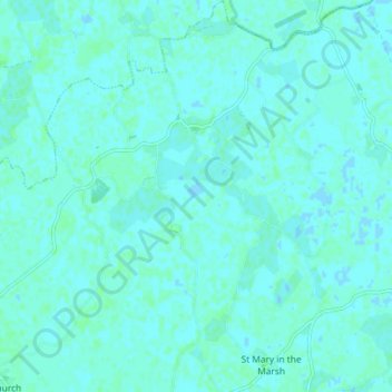 Mapa topográfico Newchurch, altitud, relieve