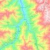 Mapa topográfico Ambo, altitud, relieve