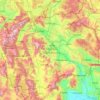 Mapa topográfico Macedonia del Norte, altitud, relieve