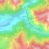 Mapa topográfico Entraigues, altitud, relieve