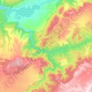 Mapa topográfico Ait Mazigh, altitud, relieve