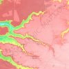 Mapa topográfico Cogeces del Monte, altitud, relieve