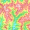 Mapa topográfico Lladorre, altitud, relieve