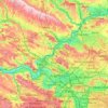 Mapa topográfico Val-d'Oise, altitud, relieve