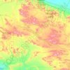 Mapa topográfico Karijini, altitud, relieve