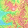 Mapa topográfico Parque Nacional Puyehue, altitud, relieve