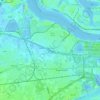 Mapa topográfico Zwijndrecht, altitud, relieve