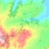 Mapa topográfico Os Blancos, altitud, relieve