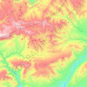 Mapa topográfico Ait Sedrate Jbel El Oulia, altitud, relieve