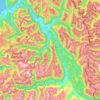 Mapa topográfico Río Puelo, altitud, relieve