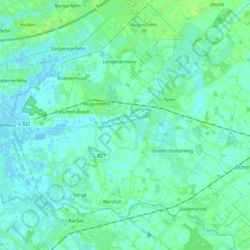 Mapa topográfico 26689, altitud, relieve