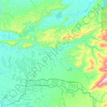 Mapa topográfico Río Canande, altitud, relieve