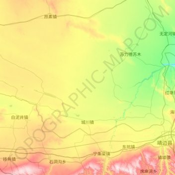 Mapa topográfico Bourg de Chengchuan, altitud, relieve