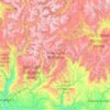 Mapa topográfico Weminuche Wilderness Area, altitud, relieve