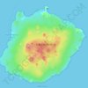 Mapa topográfico Isla Floreana, altitud, relieve