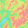 Mapa topográfico Communauté d'agglomération Arlysère, altitud, relieve