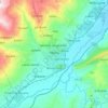 Mapa topográfico Akbou, altitud, relieve