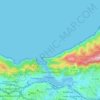 Mapa topográfico Pasajes, altitud, relieve