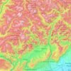 Mapa topográfico Belluno, altitud, relieve