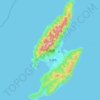 Mapa topográfico 佐渡島, altitud, relieve