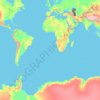 Mapa topográfico Antártida, altitud, relieve