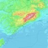 Mapa topográfico 神戸市, altitud, relieve