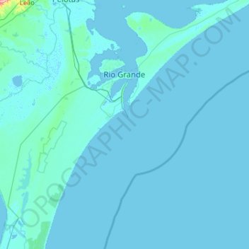 Mapa topográfico Rio Grande, altitud, relieve