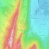 Mapa topográfico Entrevernes, altitud, relieve