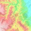 Mapa topográfico Pozuzo, altitud, relieve