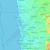Mapa topográfico Gampaha District, altitud, relieve
