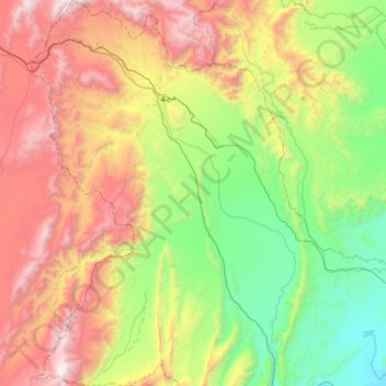 Mapa topográfico Machh Tehsil, altitud, relieve
