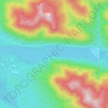 Mapa topográfico Narrow Lake, altitud, relieve