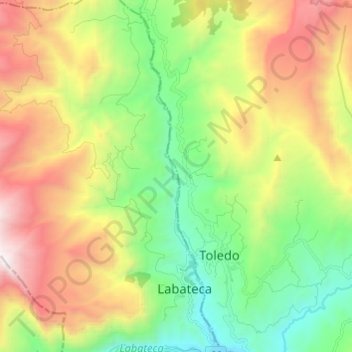 Mapa topográfico Río Culagá, altitud, relieve