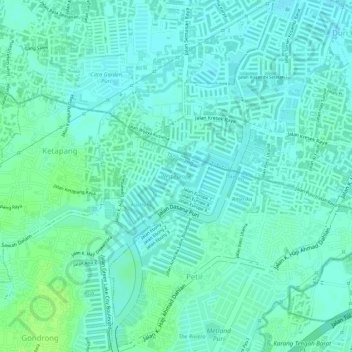 Mapa topográfico West Europe, altitud, relieve