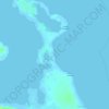 Mapa topográfico Playa Varadero, altitud, relieve
