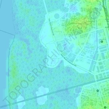 Mapa topográfico Sector 12, altitud, relieve